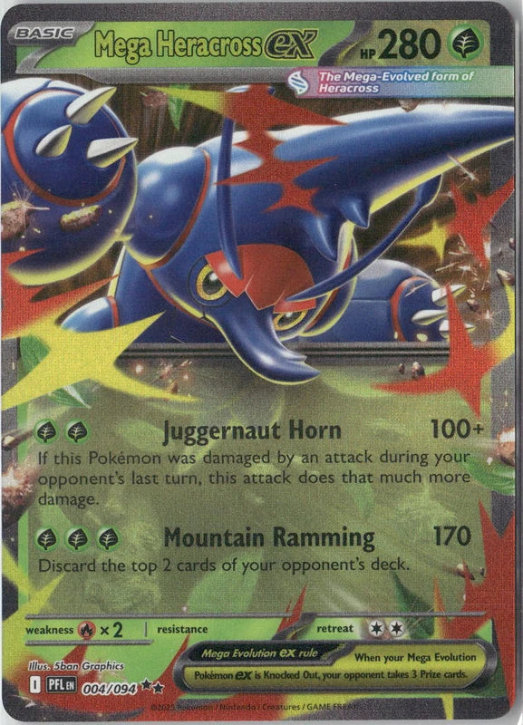 Mega Heracross ex - 004/094 - ME02: Phantasmal Flames