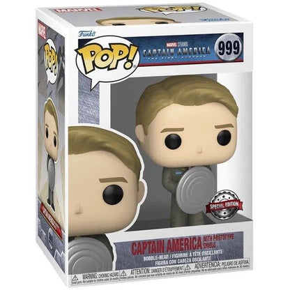 Captain America: The First Avenger - Captain with Prototype Shield Metallic US Exclusive Pop! Vinyl #999