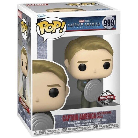 Captain America: The First Avenger - Captain with Prototype Shield Metallic US Exclusive Pop! Vinyl #999