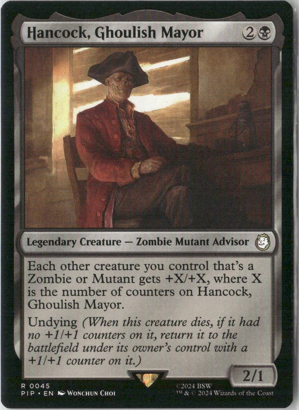 Scan Image | Hancock, Ghoulish Mayor - Universes Beyond: Fallout | [CEFF77E0]