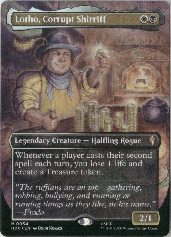 Scan Image | Lotho, Corrupt Shirriff (Borderless) (Surge Foil) - The Hobbit: Eternal-Legal | [B7B60089]