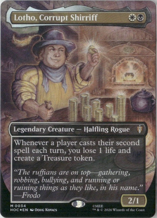 Scan Image | Lotho, Corrupt Shirriff (Borderless) (Surge Foil) - The Hobbit: Eternal-Legal | [B7B60089]