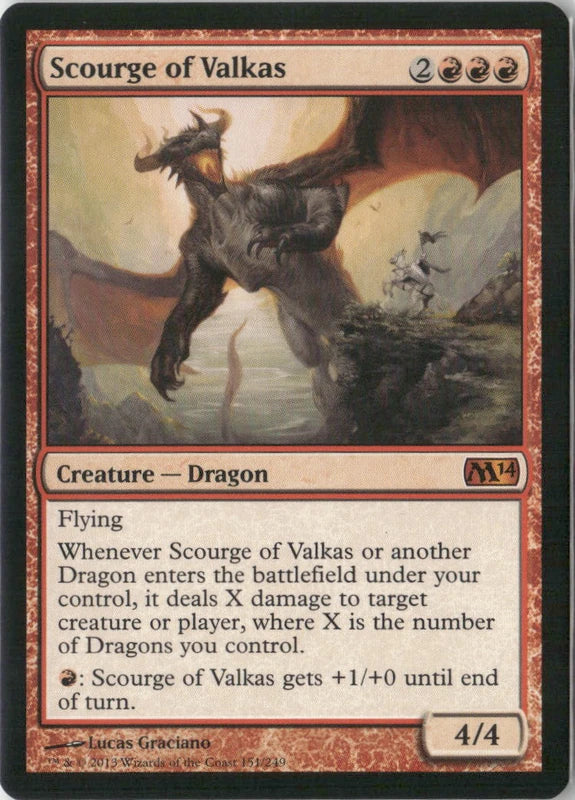 Scan Image | Scourge of Valkas - Magic 2014 (M14) | [A19441AD]