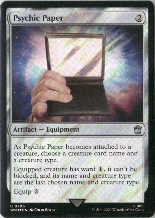 Scan Image | Psychic Paper (Surge Foil) - Universes Beyond: Doctor Who | [62F796B1]