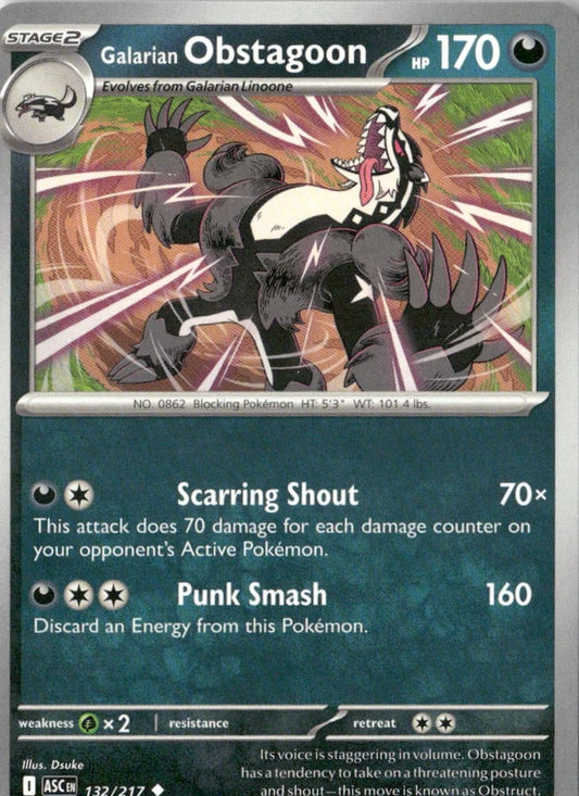 Galarian Obstagoon - 132/217 - ME: Ascended Heroes