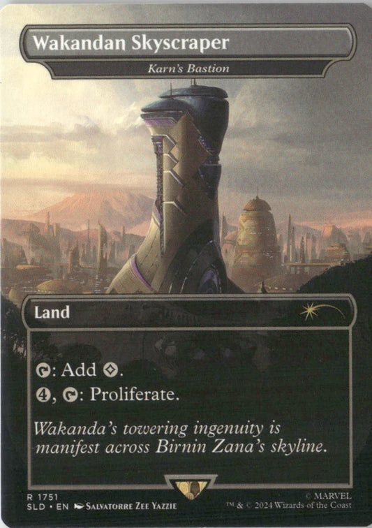 Scan Image | Wakandan Skyscraper - Karn's Bastion (Rainbow Foil) - Secret Lair Drop Series | [E890FD26]