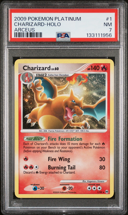 2009 Pokemon Platinum Arceus 1 Charizard-Holo Arceus - PSA 7