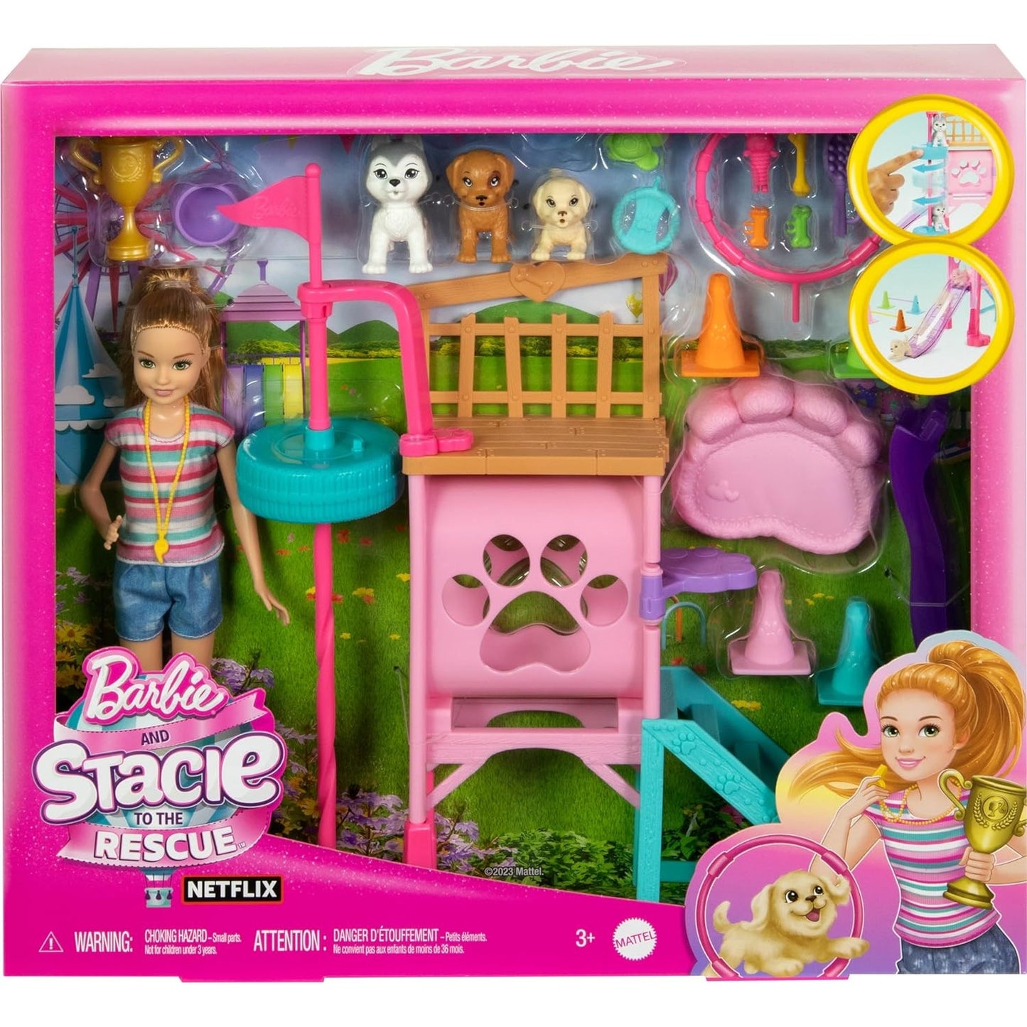 Barbie - Family - Stacie'S Puppy Playground Playset