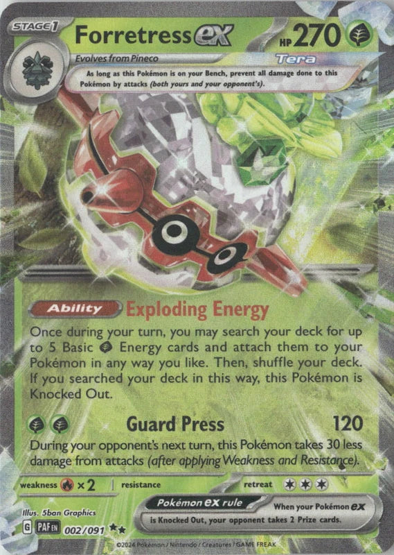 Forretress ex - 002/091 - SV: Paldean Fates