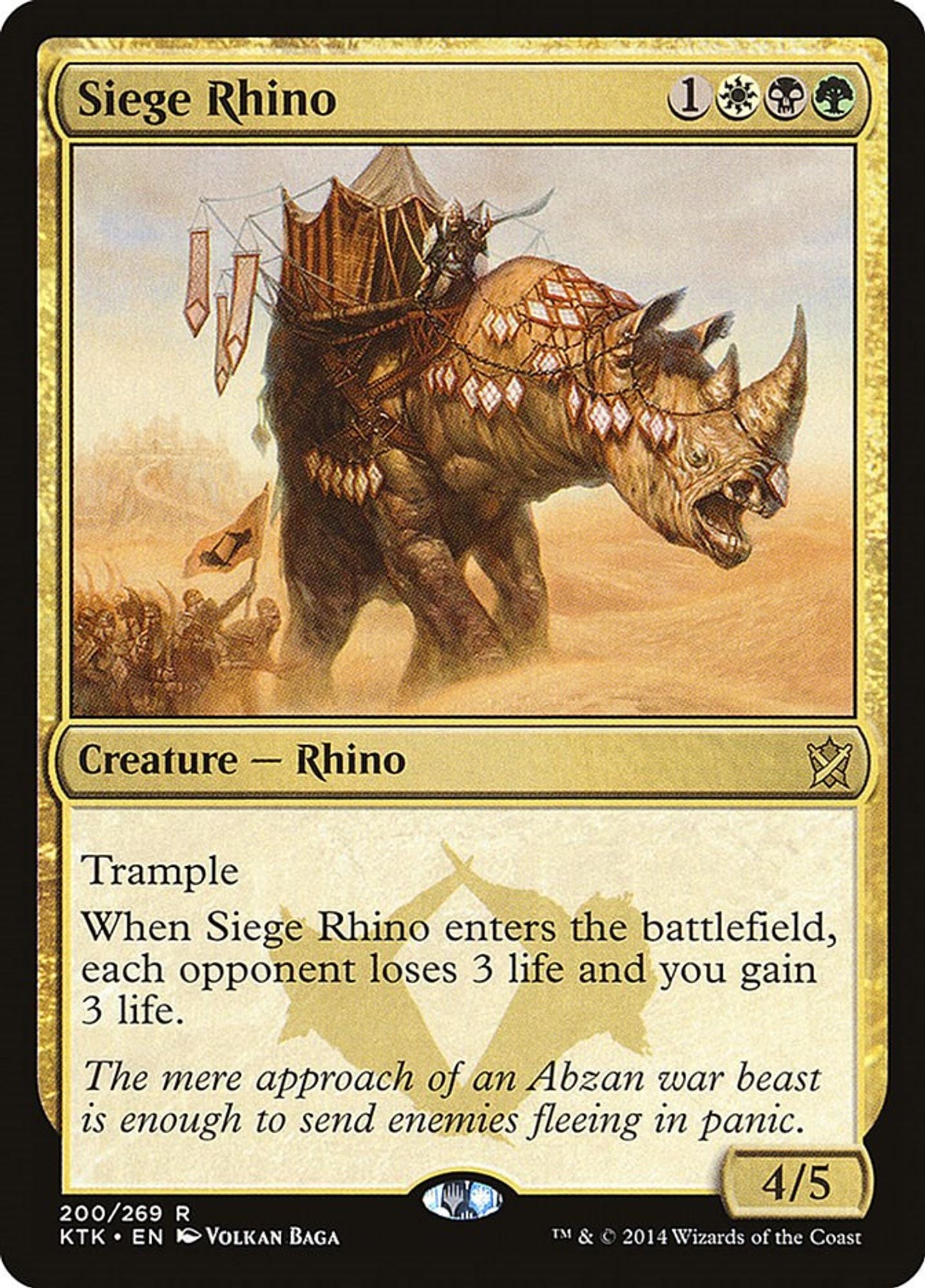 Siege Rhino - Khans of Tarkir