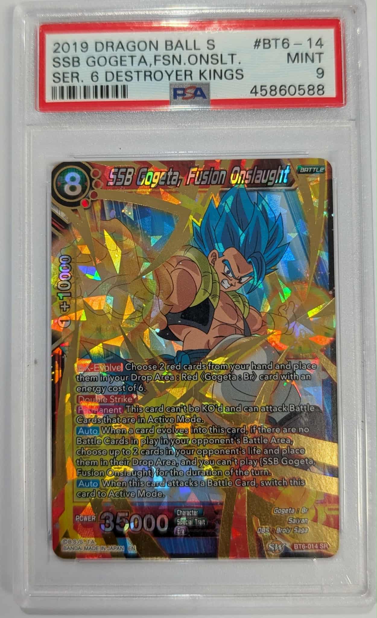 2019 Dragon Ball Super Card Game SSB Gogeta Fusion Onslaught Series 6 Destroyer Kings Bt6-014
