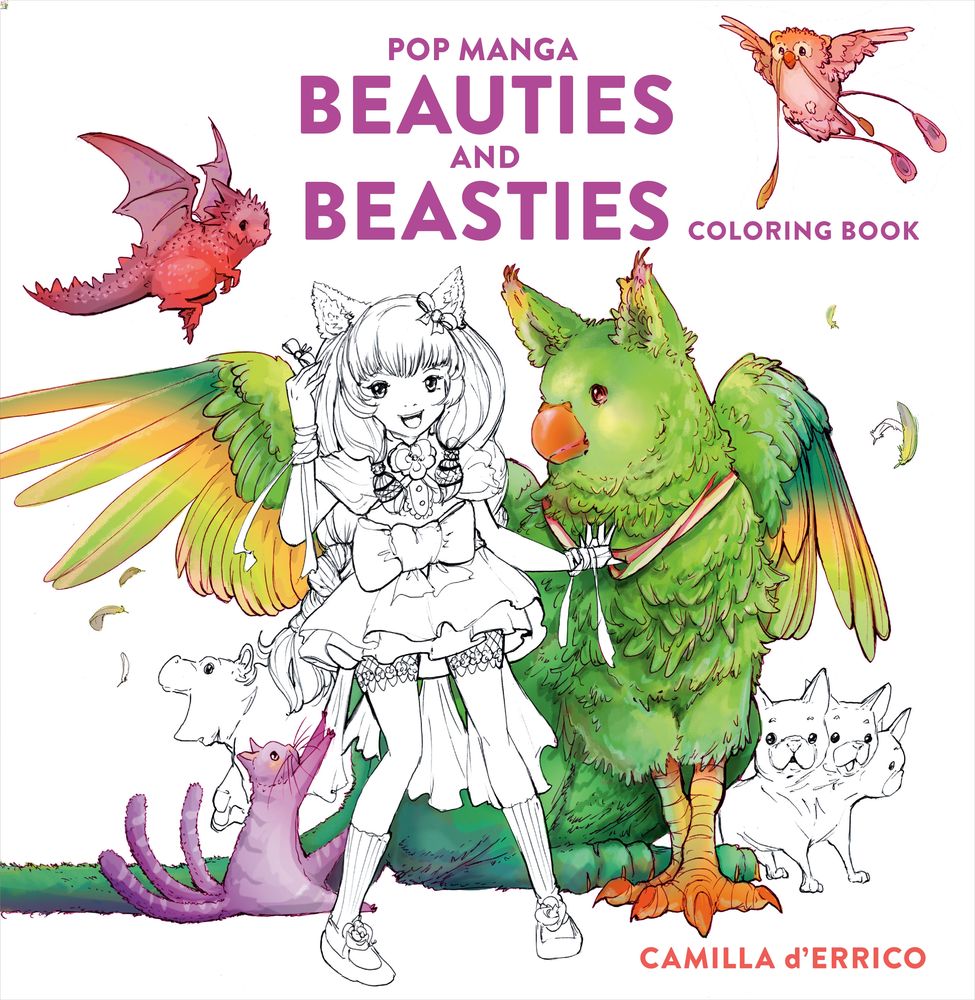 Pop Manga Beauties and Beasties Coloring Book (Paperback)