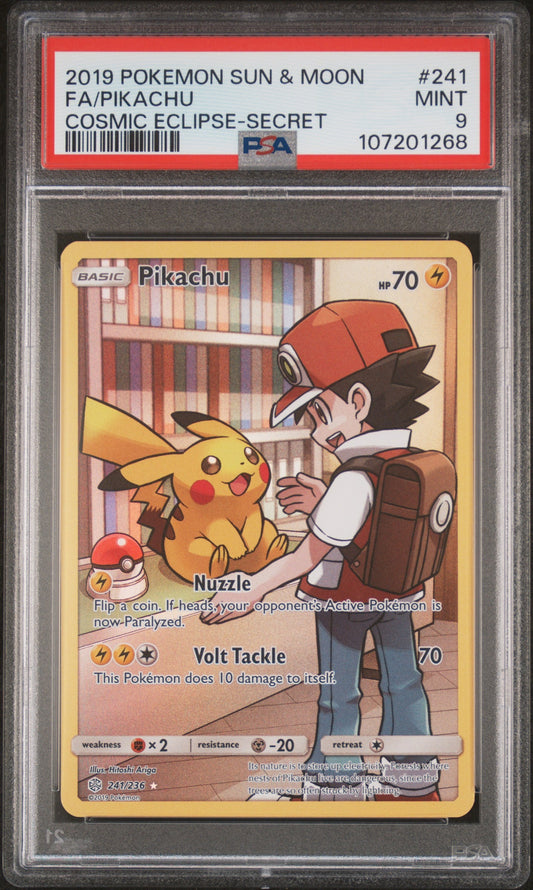 2019 Pokemon Sun & Moon Cosmic Eclipse 241 Pikachu Secret