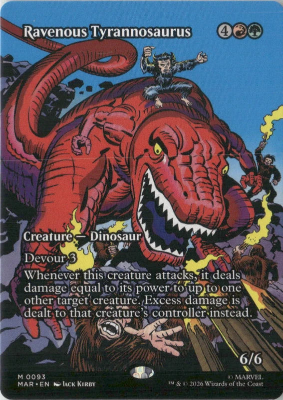 Scan Image | Ravenous Tyrannosaurus (Borderless) - Marvel Universe Eternal-Legal | [3BBCDE60]
