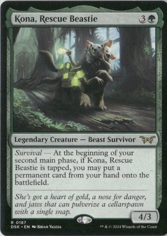 Scan Image | Kona, Rescue Beastie (0299) - Duskmourn: House of Horror | [96DCFC3B]