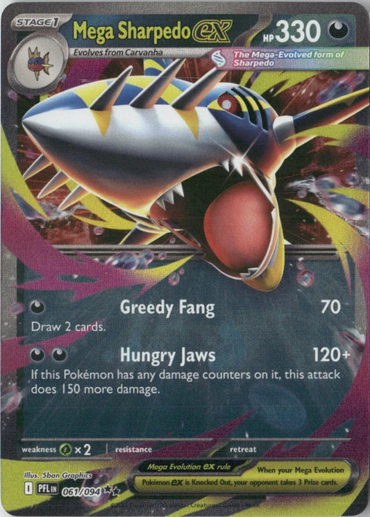 Mega Sharpedo ex - 061/094 - ME02: Phantasmal Flames