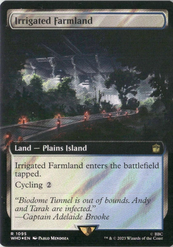 Scan Image | Irrigated Farmland (Extended Art) (Surge Foil) - Universes Beyond: Doctor Who | [5E42CE36]