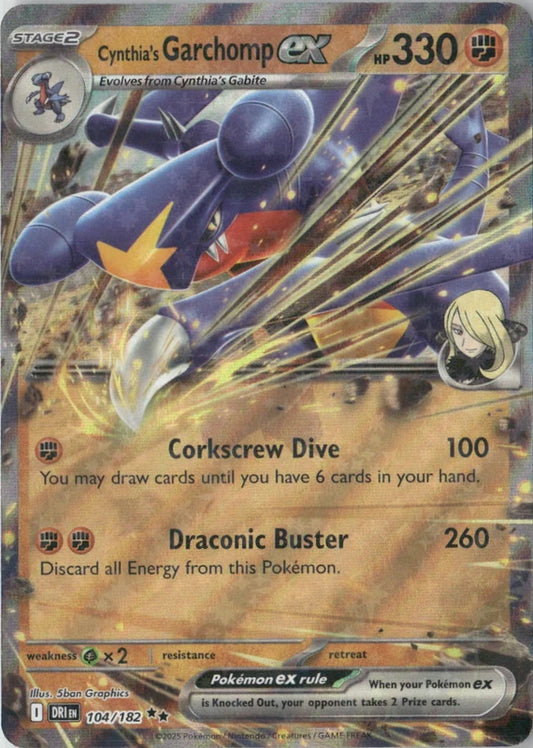 Cynthia's Garchomp ex - 104/182 - SV10: Destined Rivals