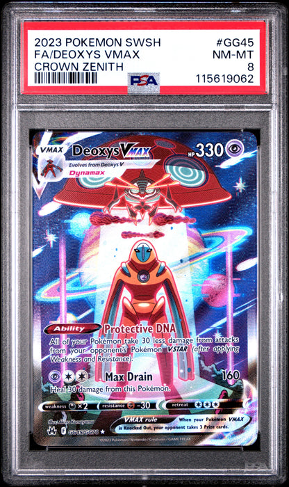 2023 Pokemon Sword And Shield Crown Zenith Gg45 Deoxys Vmax - PSA 8