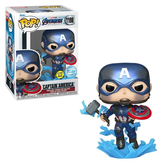 Avengers 4: Endgame - Captain America US Exclusive Metallic Glow Pop! Vinyl #1198