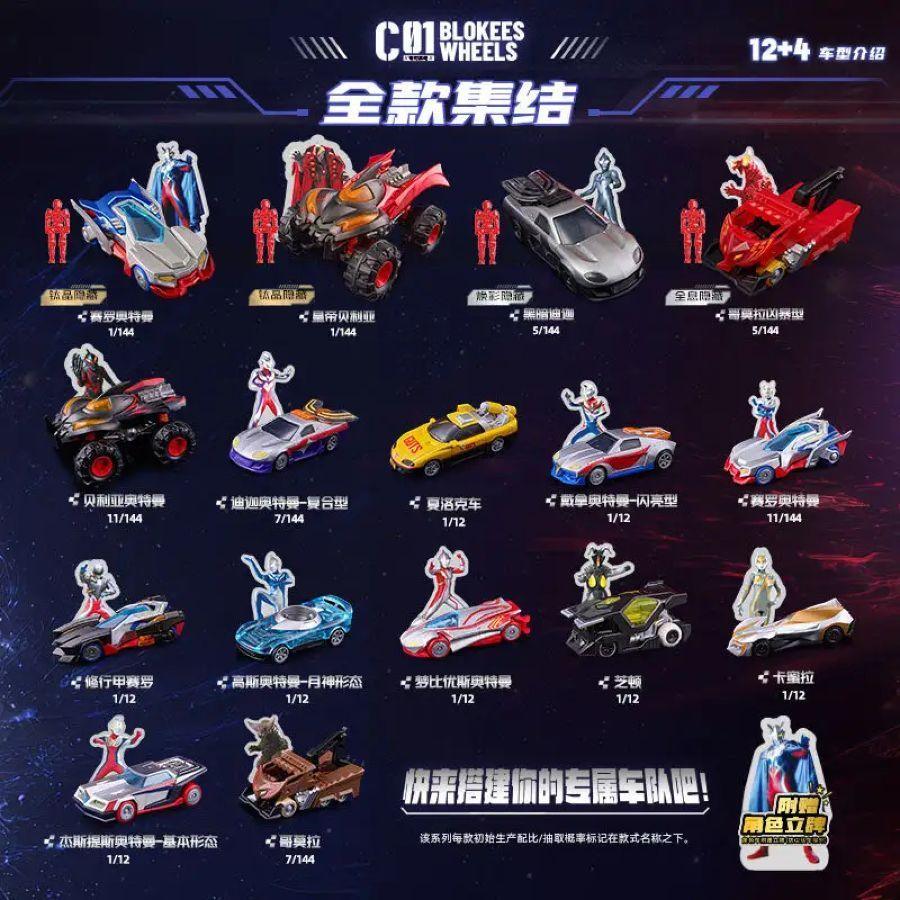 Ultraman - Galaxy Power Blokees Wheels C01 Blind Box (Display of 12)