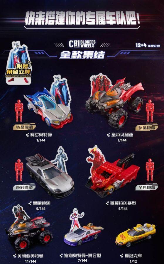 Ultraman - Galaxy Power Blokees Wheels C01 Blind Box (Display of 12)