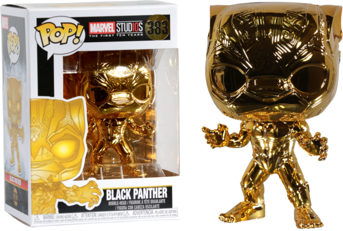 Marvel Studios 10th Anniversary - Black Panther Gold Chrome Pop! Vinyl #383