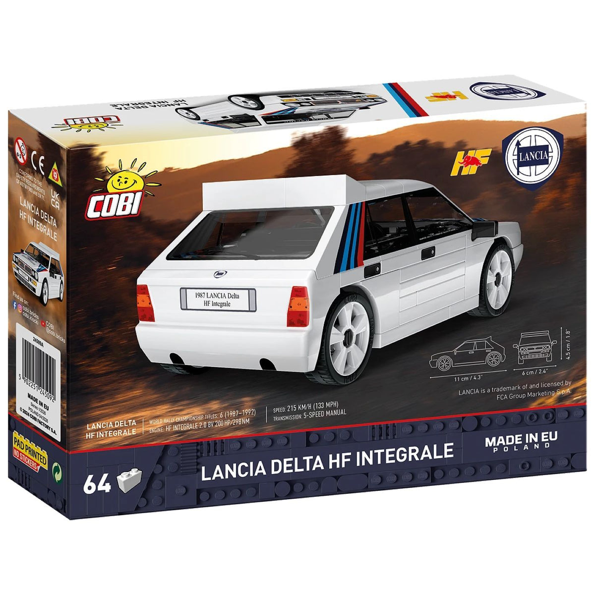 YoungTimer - Lancia Delta HF Integrale Construction Brick Set (63 Pieces)