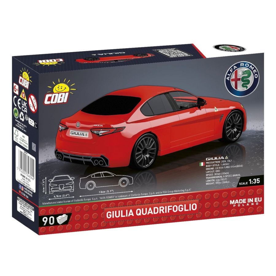Cobi - Alfa Romeo "Red" Giulia Quadrifoglio (90 Piece Kit)