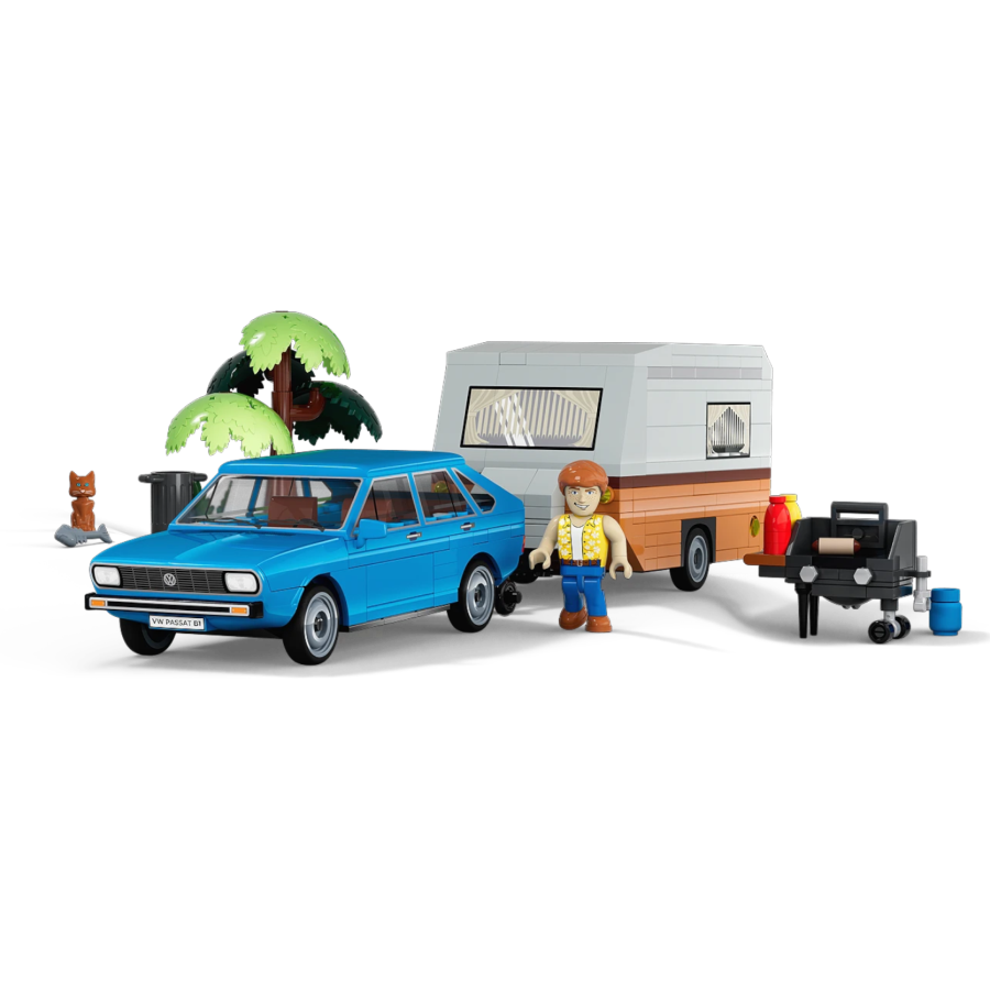 Volkswagen - Passat B1 with Caravan Brick Kit (361 Pieces)
