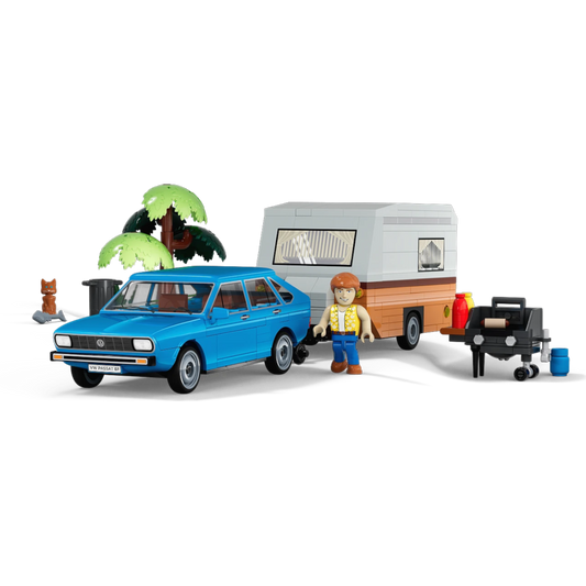 Volkswagen - Passat B1 with Caravan Brick Kit (361 Pieces)