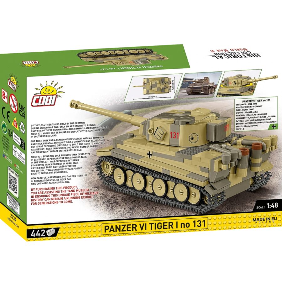 World War 2 - Panzer VI Tiger I No.131 Brick Kit (442 Pieces)