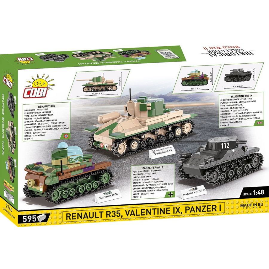 WW2 - Renault, Valentine, Panze (595 Pcs)