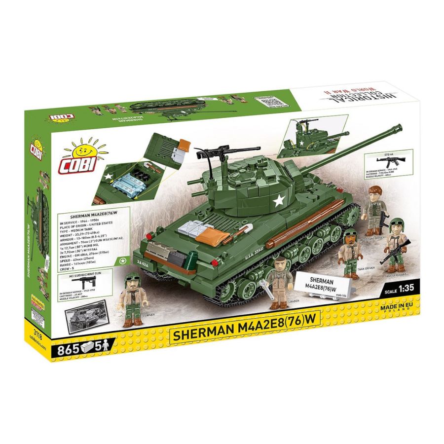 WW2 - Sherman M4A2E8(76)W (865 Pcs)