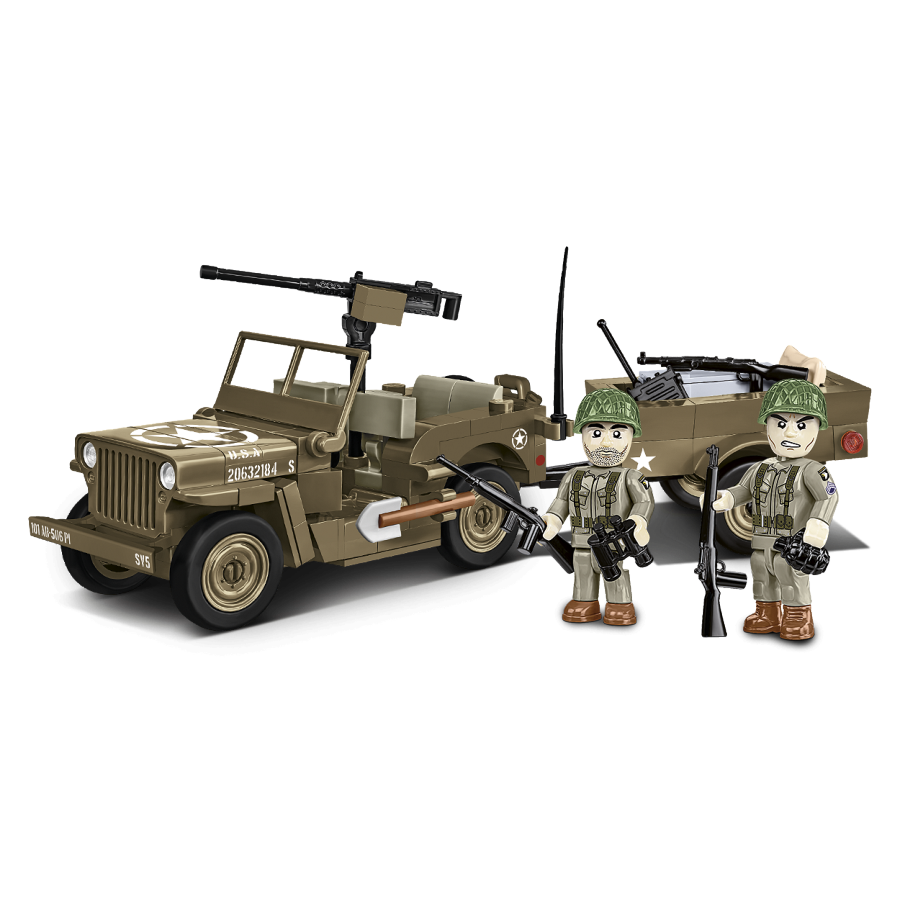 WW2 - Willys MB & Trailer (200 Pcs)