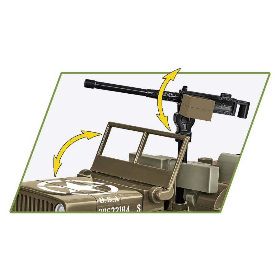 WW2 - Willys MB & Trailer (200 Pcs)