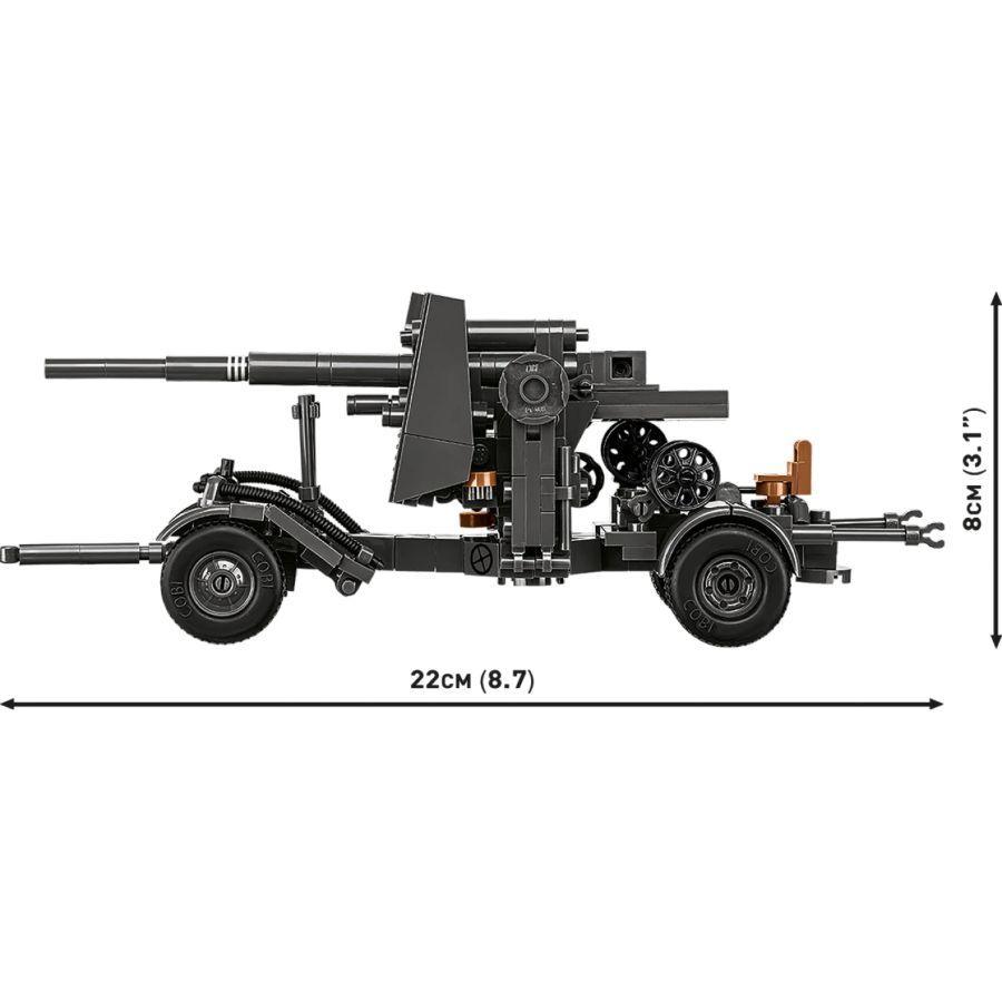 World War 2 - 8.8 cm Flak 18 with Carriage Brick Kit (360 Pieces)