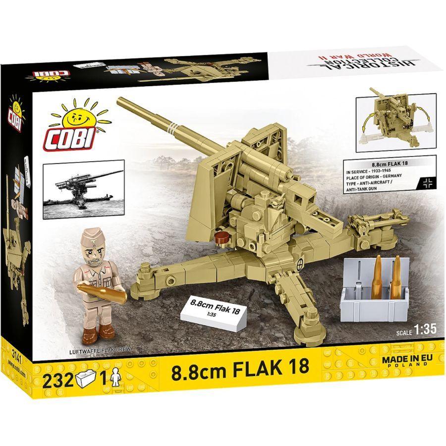 World War 2 - 8.8 cm Flak 18 Brick Kit (232 Pieces)