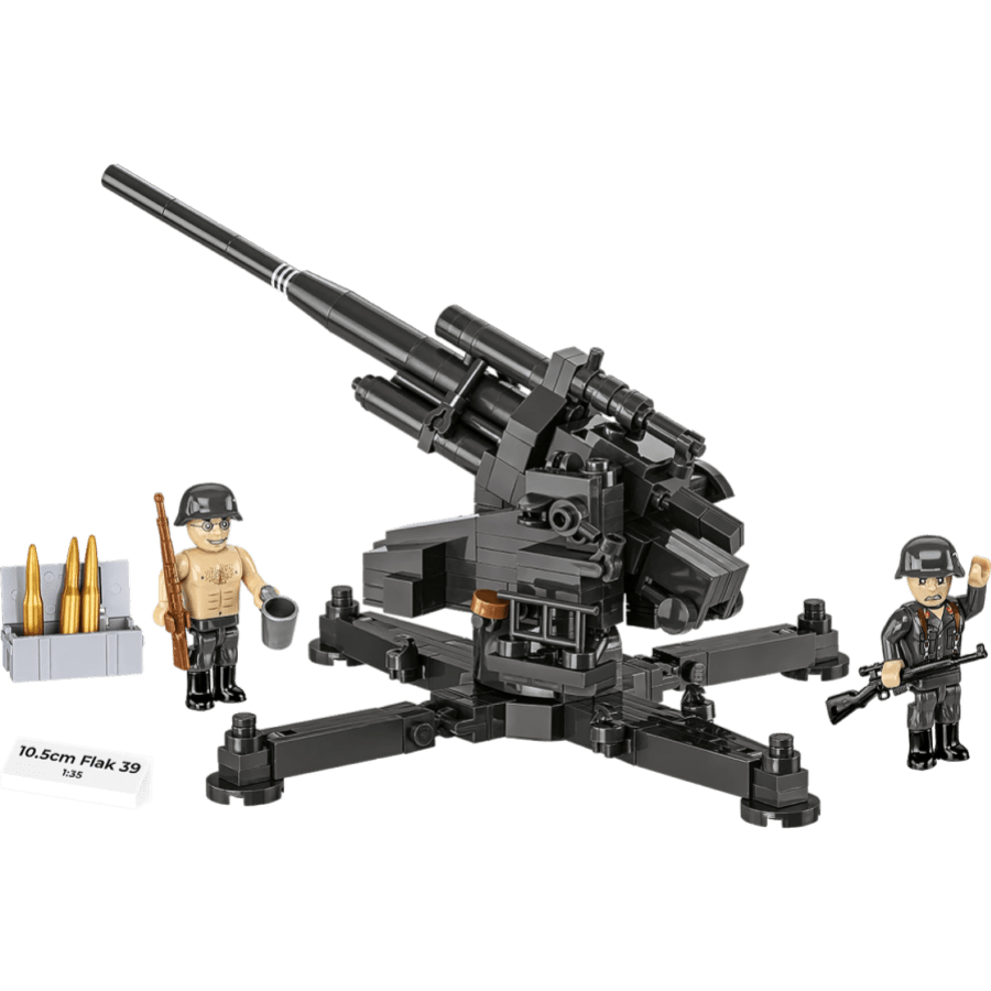 World War 2 - 10,5 cm Flak 39 Brick Kit (339 Pieces)