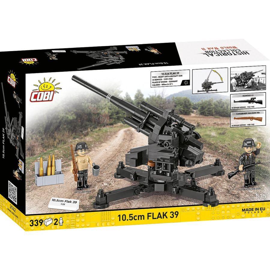 World War 2 - 10,5 cm Flak 39 Brick Kit (339 Pieces)