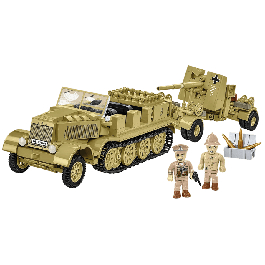 World War 2 - Sd.Kfz.8 Towing 8.8 cm Flak 36 Brick Kit (975 Pieces)