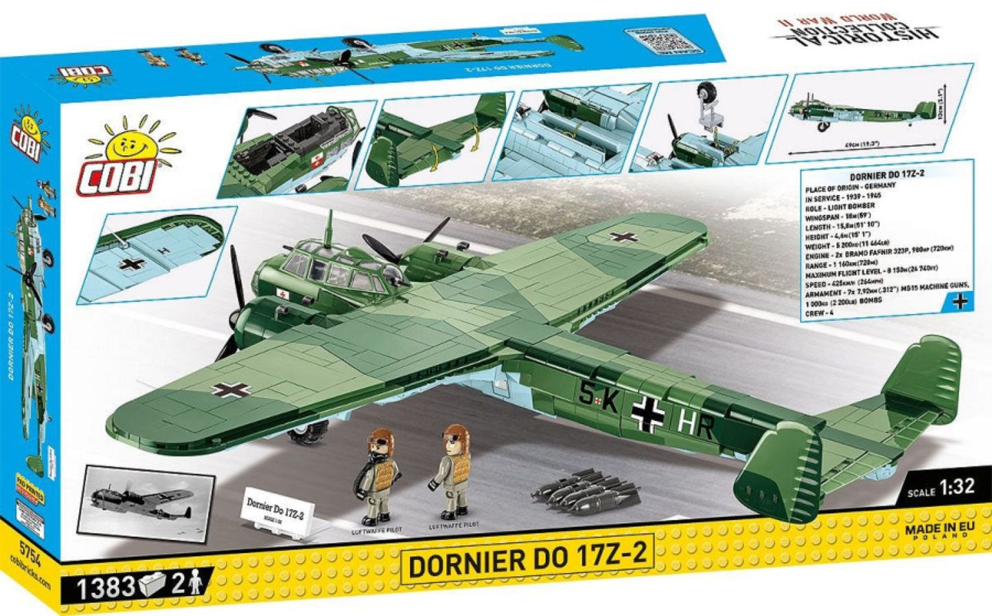 WW2 - Dornier Do 17Z-2 (1383 Pcs)