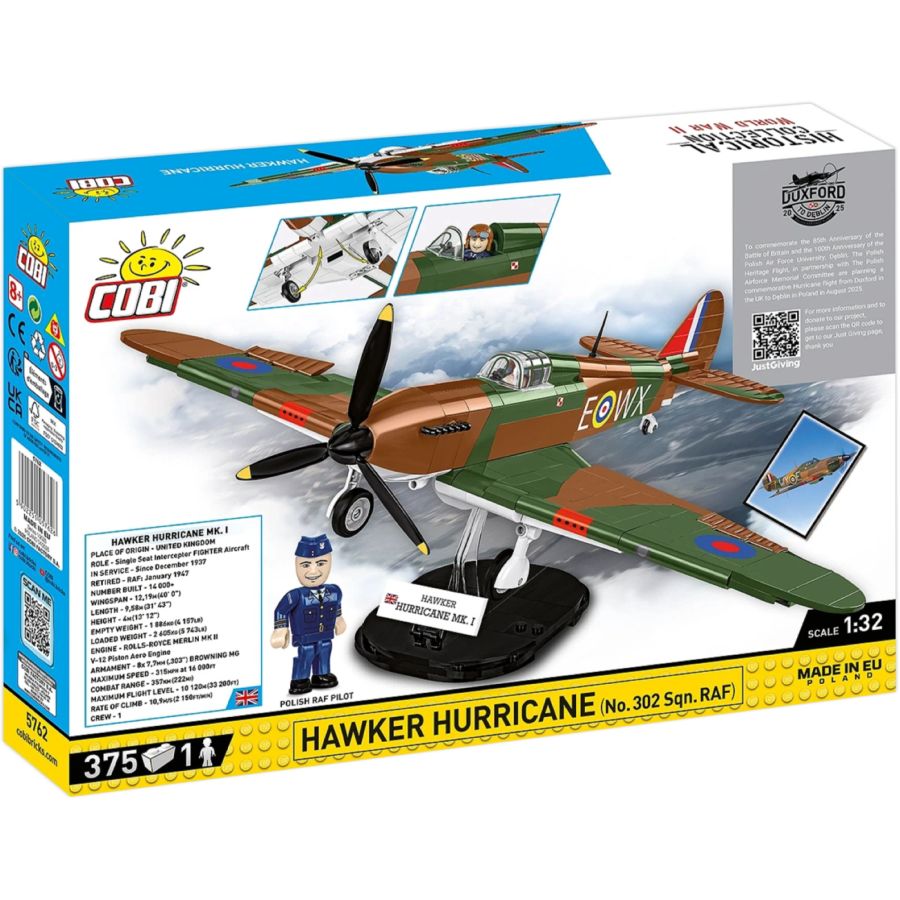 World War 2 - Hawker Hurricane (NO.302) Brick Kit (373 Pieces)
