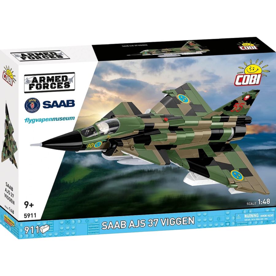 Armed Forces - SAAB AJS37 Viggen Brick Kit (911 Pieces)