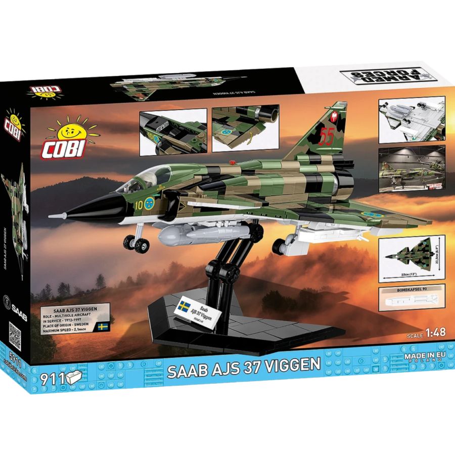 Armed Forces - SAAB AJS37 Viggen Brick Kit (911 Pieces)