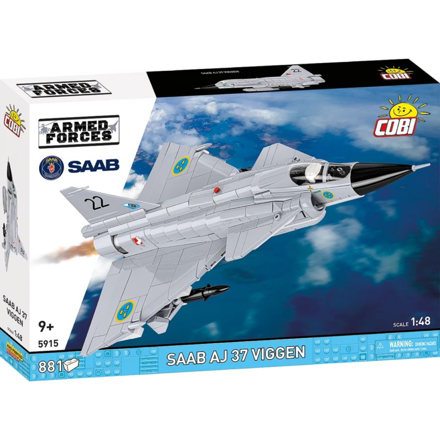 Armed Forces - SAAB AJ37 Viggen Brick Kit (881 Pieces)