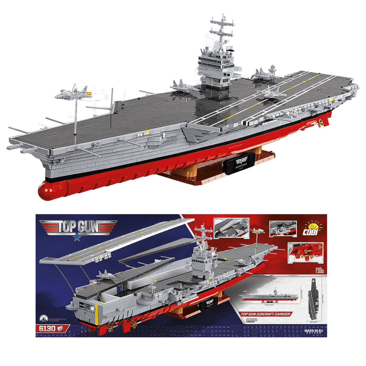 Top Gun - 1:300 Aircraft Carrier (6130 Piece Kit)
