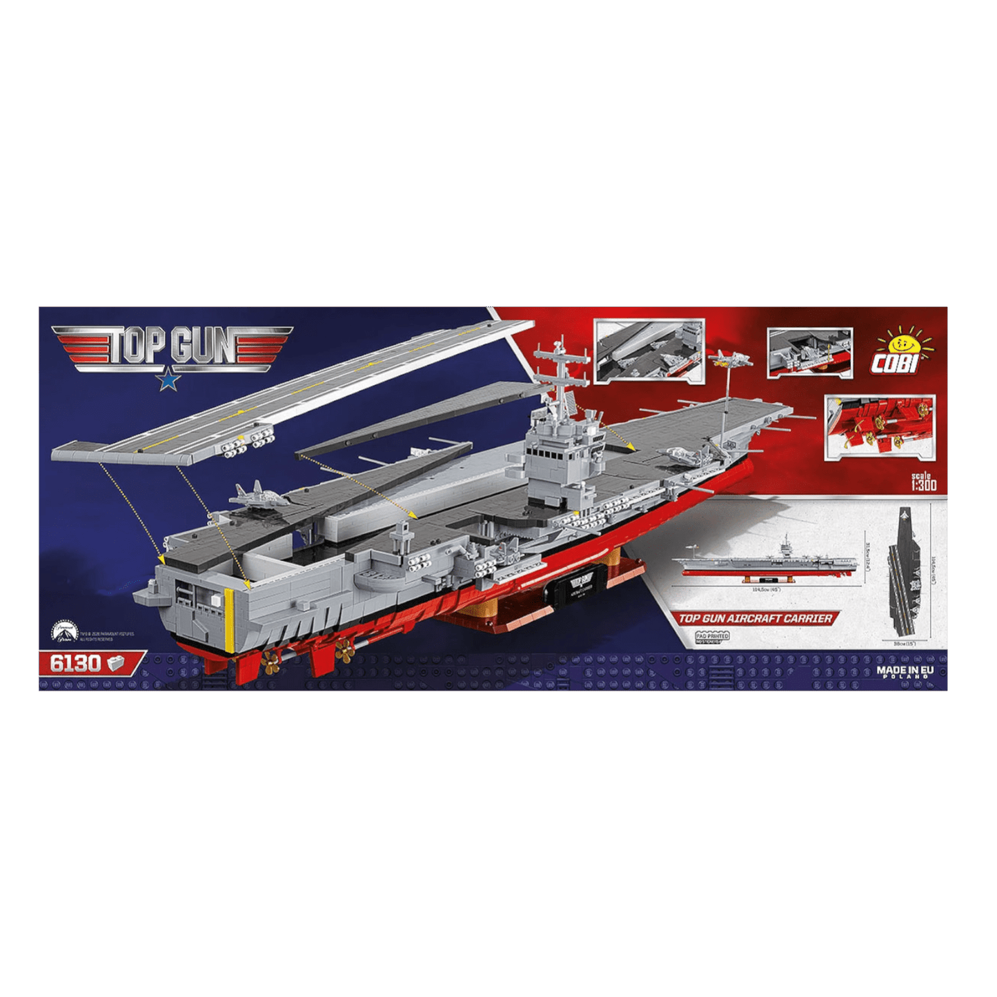 Top Gun - 1:300 Aircraft Carrier (6130 Piece Kit)