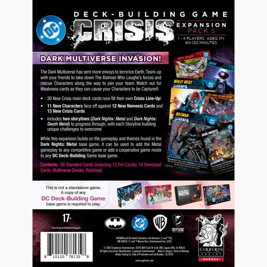 DC - Crisis Expansion Pack 5 Death Metal Deck-Building Game