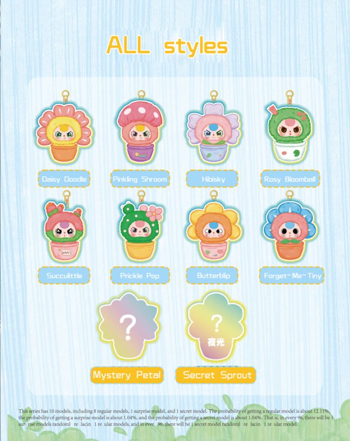 Baby Three - A Small Flower Plush Blind Box Assortment (Display of 6)